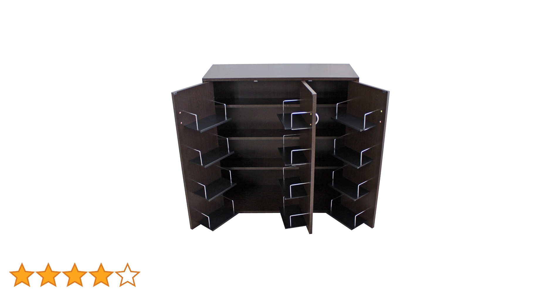 Amazon｜J-Supply 16段 本棚 扉付 DVDラック ストッカー 収納庫 日本製